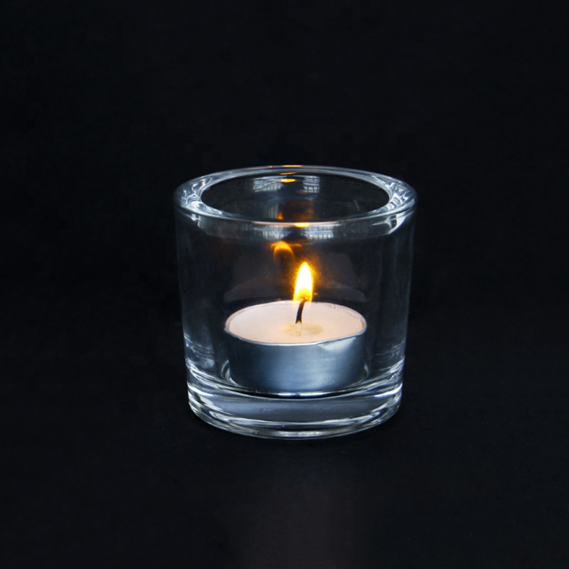 Popular Phillippines custom candle holder glass jar supplier with thick wall